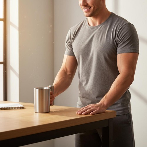 Dumbbell mug long - dumbbell, long-lasting